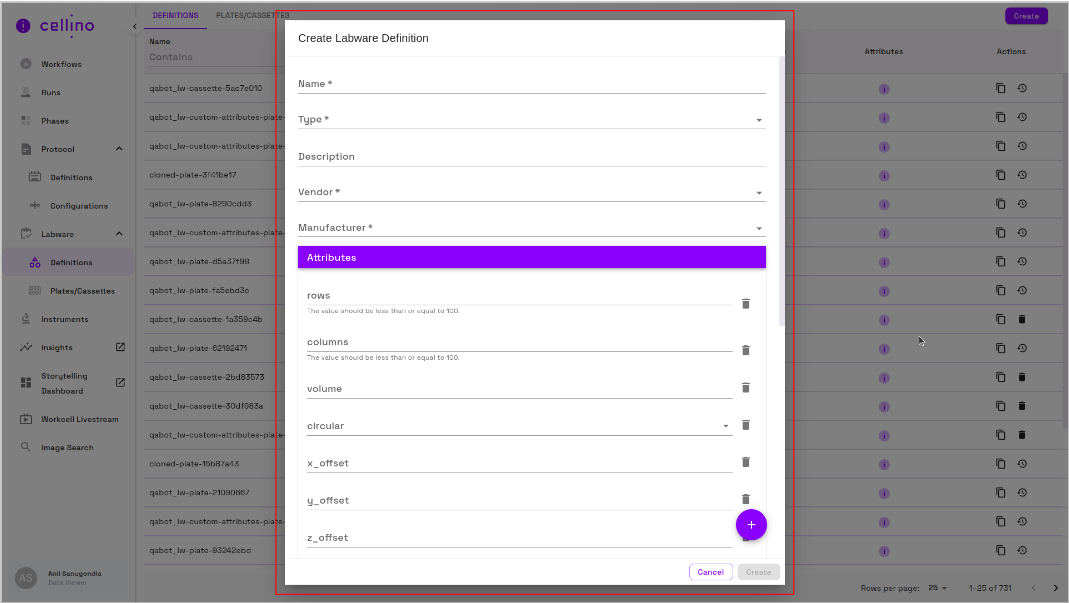 create dialog