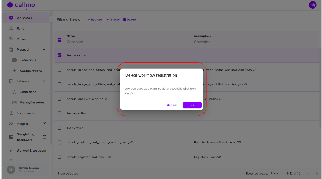 delete dialog